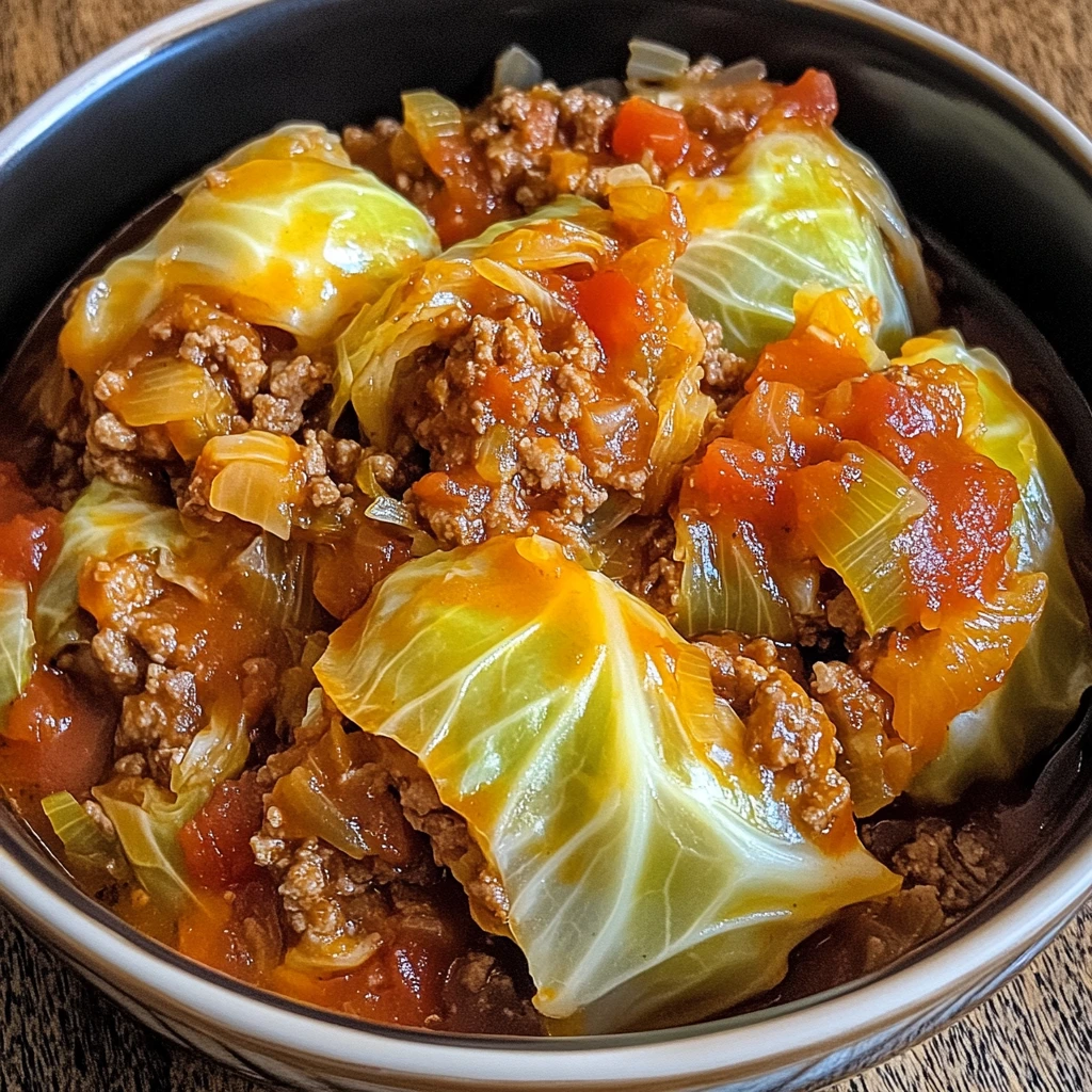 Make Delicious Slow Cooker Unstuffed Cabbage Rolls Today! 4 Slow Cooker Unstuffed Cabbage Rolls 5 Steps Easy Delicious