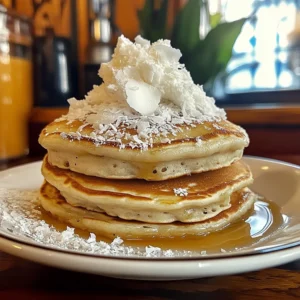 Sweet Coconut Cream Pancakes 4 Servings Easy Delicious