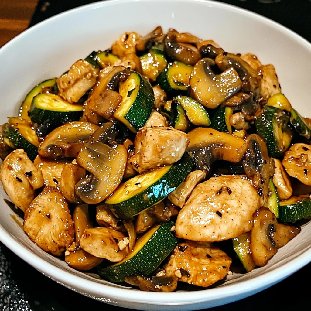 Whip Up a Tasty Zucchini Mushroom Chicken Stir Fry in 30 Minutes! 4 Zucchini Mushroom Chicken Stir Fry 30 Minutes Easy Delicious