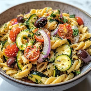Zucchini Pasta Salad 4 Servings Easy Delicious