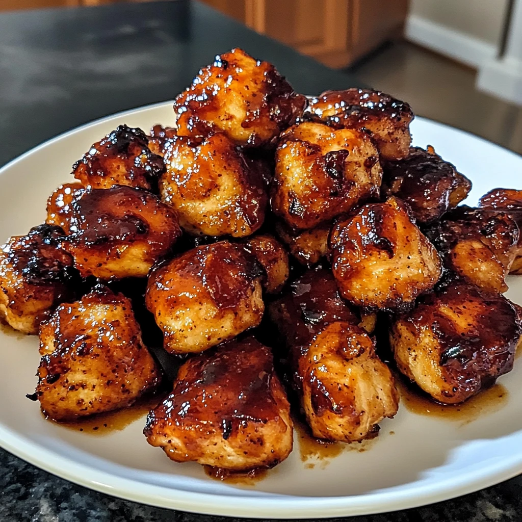 Air Fryer Honey BBQ Chicken Bites 10 Minutes Easy Delicious