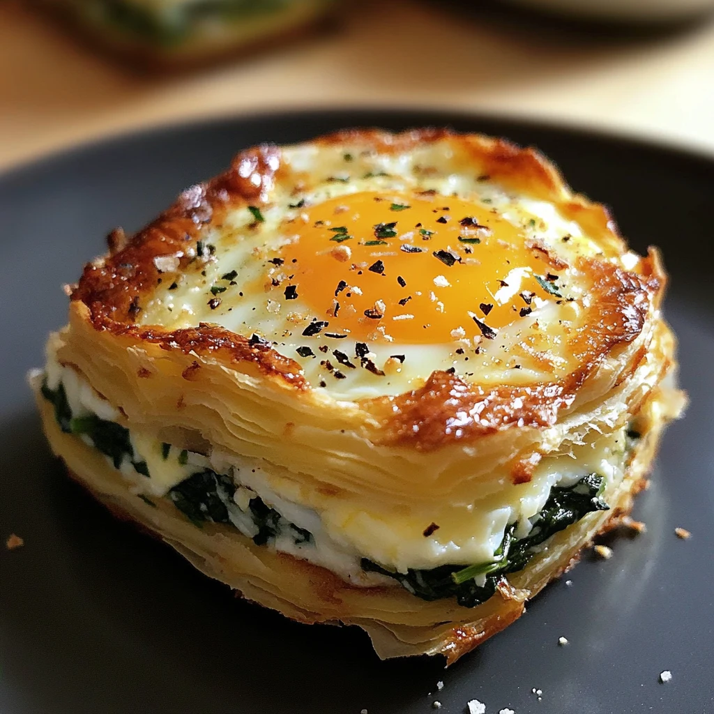 Baked Eggs Napoleon 4 Servings Easy Delicious
