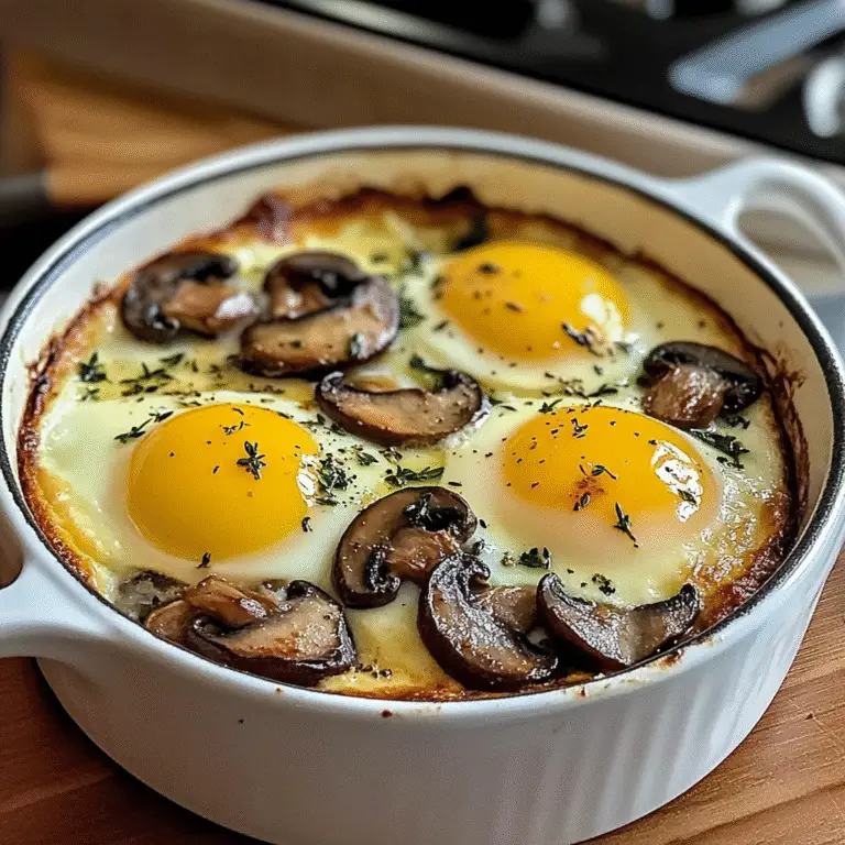 Baked Eggs with Sautéed Mushrooms 4 Servings Ultimate Delicious