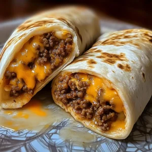 Beef Cheese Burritos 4 Ingredients Easy Delicious