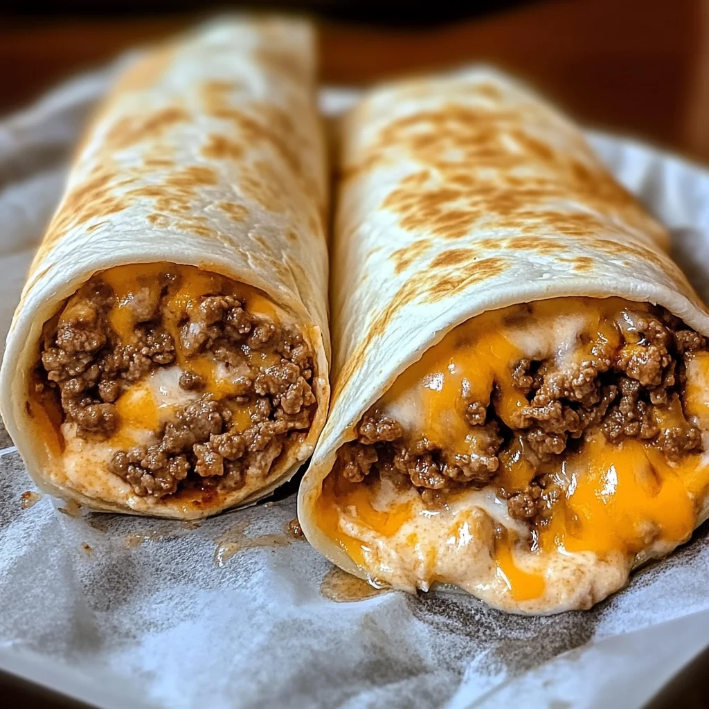 Beef Cheese Burritos 4 Ingredients Easy Delicious
