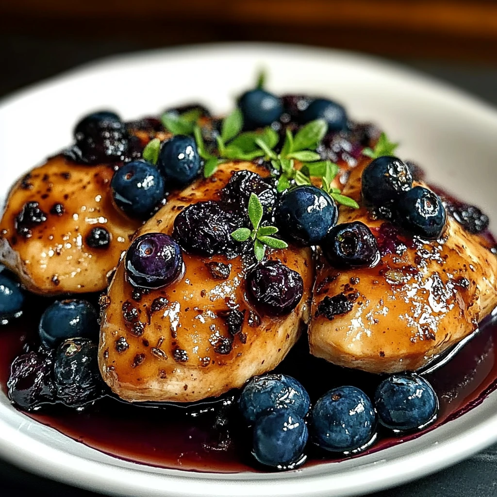 Blueberry Thyme Chicken 4 Ingredients Perfectly Delicious