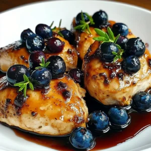 Blueberry Thyme Chicken 4 Ingredients Perfectly Delicious