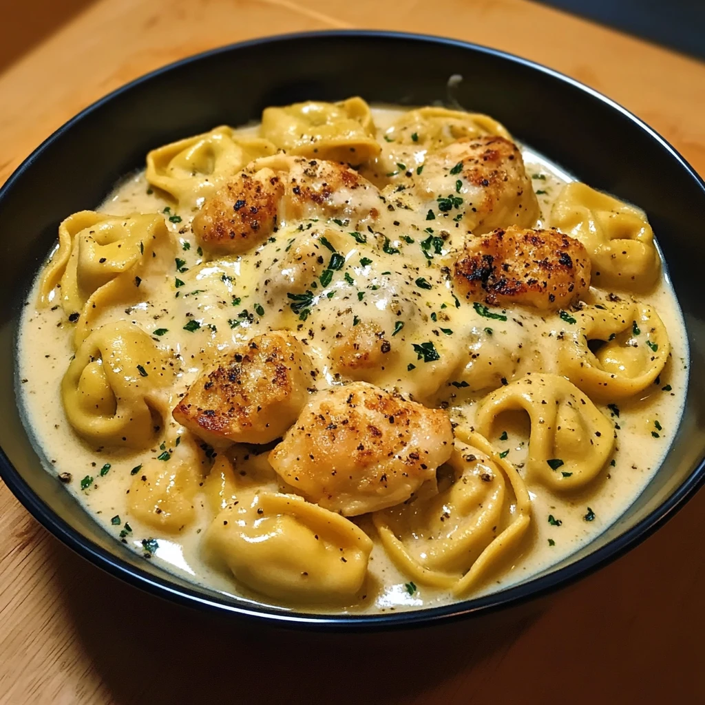Cajun Garlic Chicken Tortellini in Three-Cheese Cream