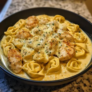 Cajun Garlic Chicken Tortellini in Three-Cheese Cream
