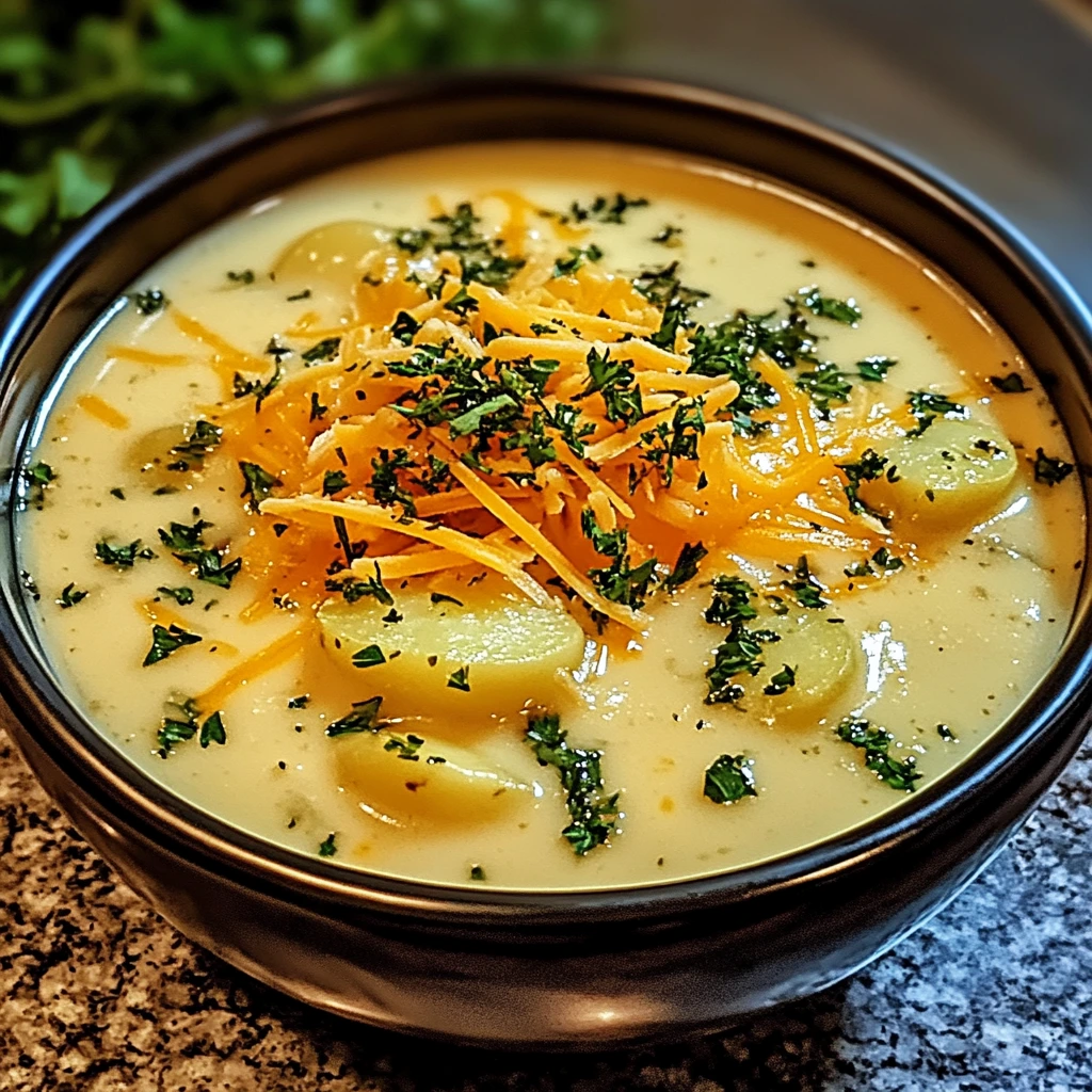 Indulge in Creamy Cheddar Garlic Herb Potato Soup Today! 4 Cheddar Garlic Herb Potato Soup 30 Minutes Ultimate Delicious
