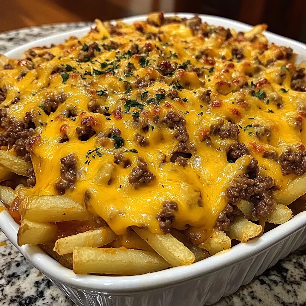 Cheeseburger French Fry Bake 30 Minutes Easy Delicious