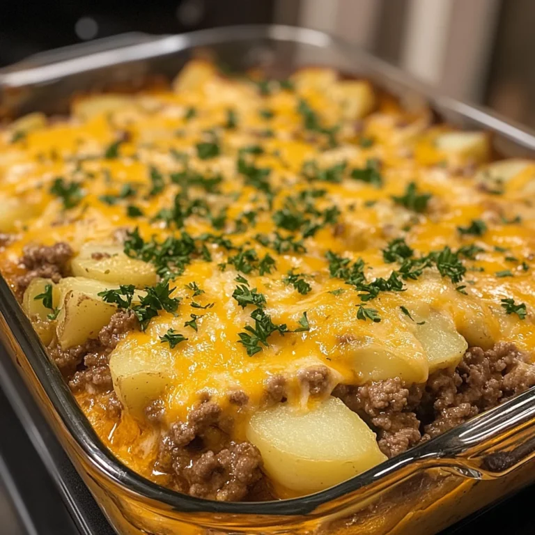 Cheesy Ground Beef and Potato Casserole 30 Minutes Easy Delicious