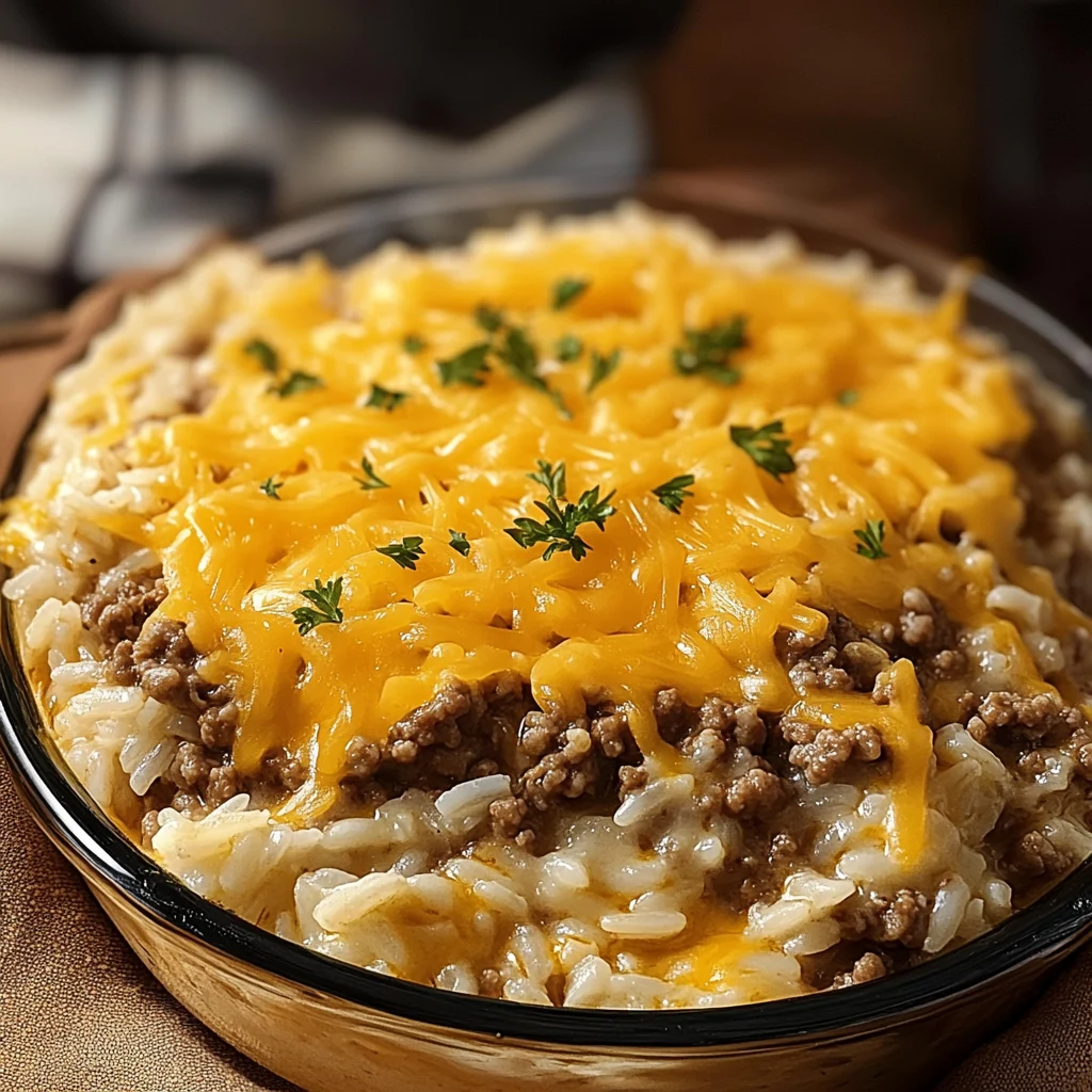 Create a Comforting Cheesy Hamburger Rice Casserole Today! 4 Cheesy Hamburger Rice Casserole 60 Minutes Easy Delicious