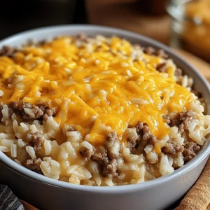 Cheesy Hamburger Rice Casserole 60 Minutes Easy Delicious