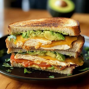 Chicken Avocado Melt Sandwich 4 Ingredients Easy Delicious