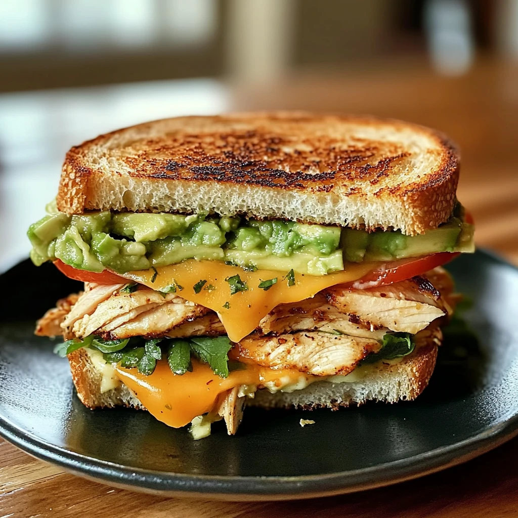 Chicken Avocado Melt Sandwich 4 Ingredients Easy Delicious