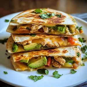 Chicken Avocado Quesadillas 4 Servings Easy Delicious