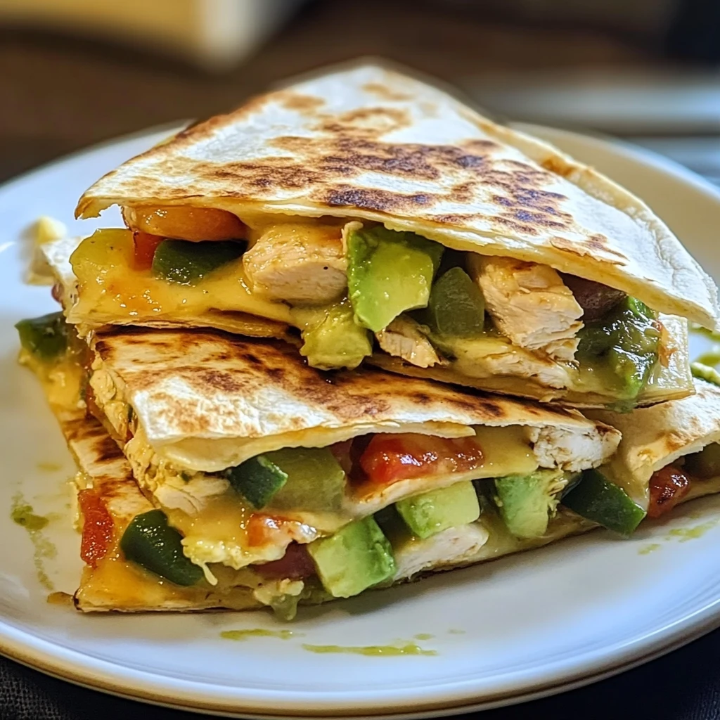 Chicken Avocado Quesadillas 4 Servings Easy Delicious
