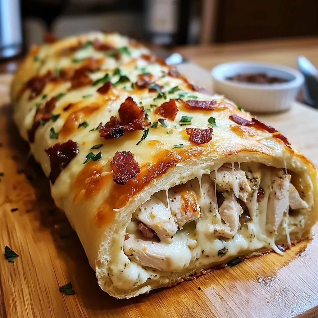 Chicken Bacon Ranch Stromboli 4 Servings Ultimate Delicious