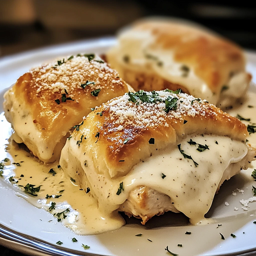 Chicken Pillows With Creamy Parmesan Sauce: 30 Minutes Amazing