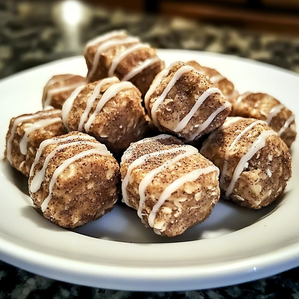 Discover the Joy of Cinnamon Roll Protein Bites for a Healthy Snack! 4 Cinnamon Roll Protein Bites 4 Servings Ultimate Delicious