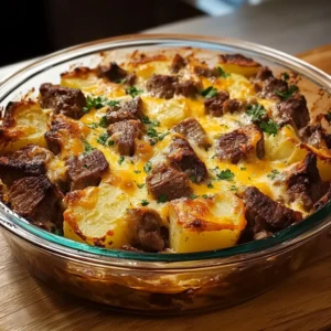Cowboy Steak and Potato Casserole 30 Minutes Easy Delicious