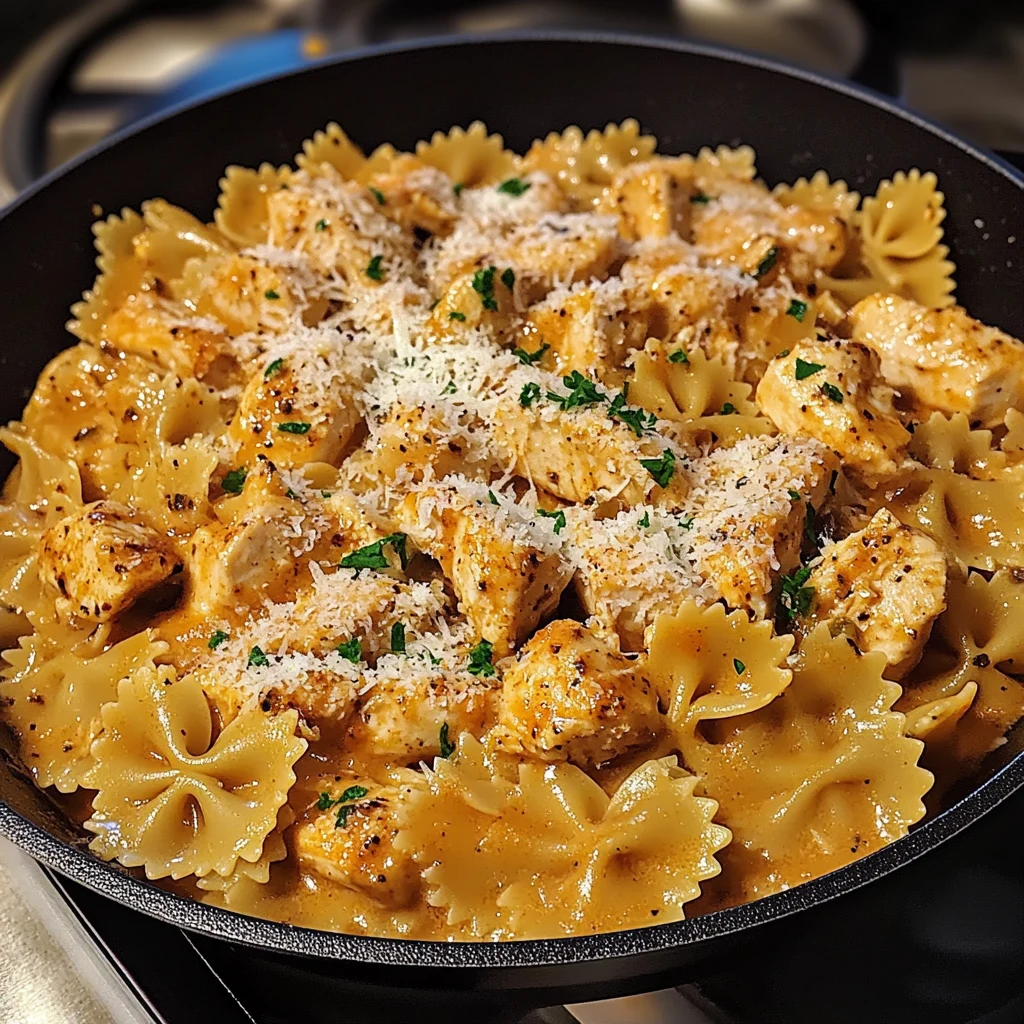 Creamy Cajun Chicken Bowtie Pasta Skillet 30 Minutes Awesome Delicious