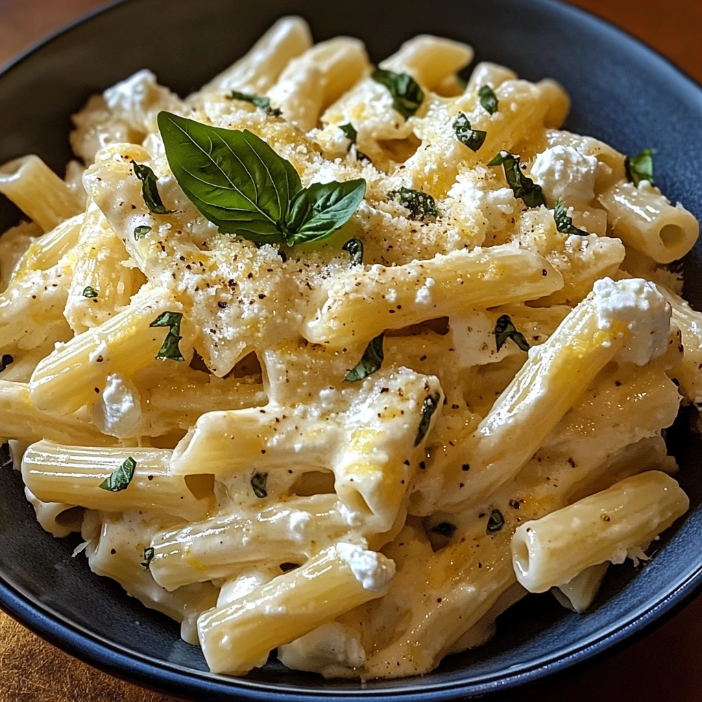 Creamy Lemon Feta Pasta 6 Ingredients Easy Delicious