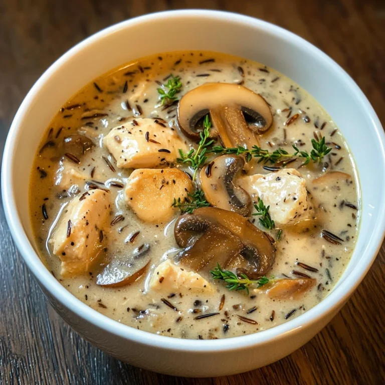 Creamy Mushroom Chicken and Wild Rice Soup 30 Minutes Easy Delicious