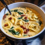 Indulge in Creamy Tuscan Garlic Tortellini Soup Tonight! 5 Creamy Tuscan Garlic Tortellini Soup 30 Minutes Awesome Delicious