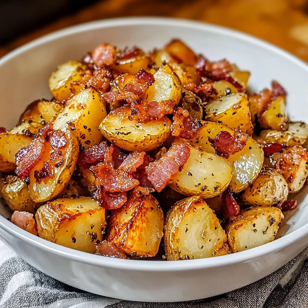 Crispy Bacon Honey Roasted Potatoes 30 Minutes Perfectly Delicious