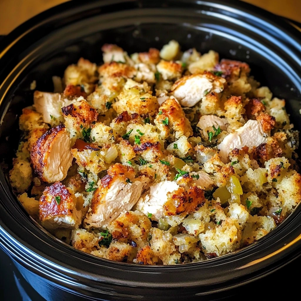 Crock Pot Chicken and Stuffing Dinner 6 Steps Ultimate Delicious