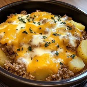 Crock-Pot Hamburger Potato Casserole 4 Servings Easy Delicious