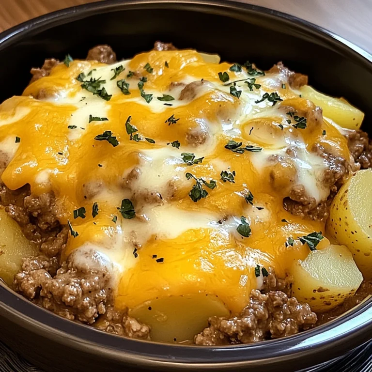 Crock-Pot Hamburger Potato Casserole 4 Servings Easy Delicious