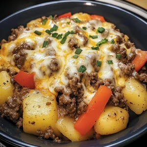Crockpot Cheesesteak Potato Casserole 6 Ingredients Easy Delicious
