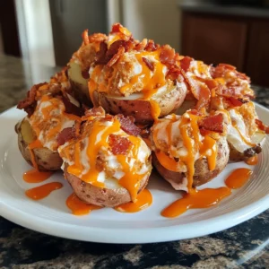Deep-Fried Buffalo Chicken Bacon Potato Skin Bombs - Easy & Delicious