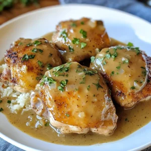 Easy Crockpot Chicken Thighs with Creamy Gravy 30 Minutes Delicious