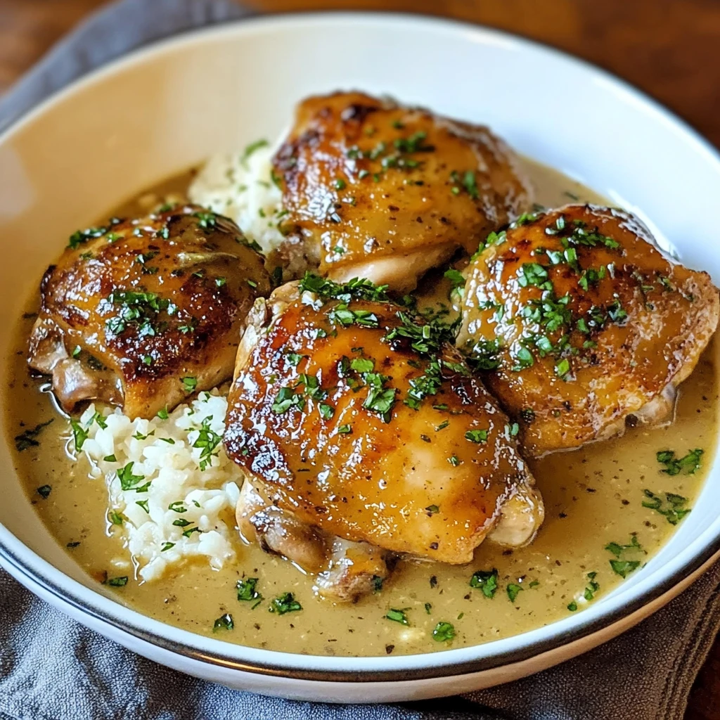Easy Crockpot Chicken Thighs with Creamy Gravy 30 Minutes Delicious