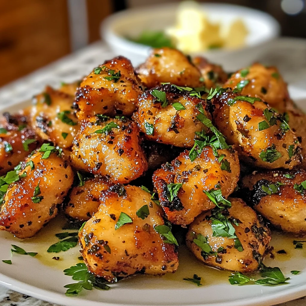 Easy Garlic Butter Chicken Bites 30 Minutes Fantastic