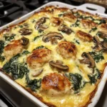 Easy Low-Carb Chicken Spinach Mushroom Bake 30 Minutes Amazing