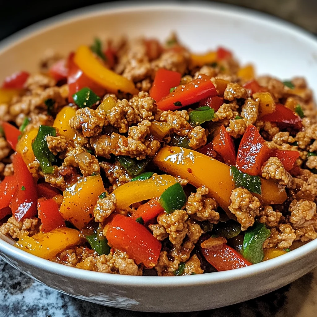 Cook Up a Flavorful Ground Turkey and Peppers Dish Today! 4 Ground Turkey and Peppers 30 Minutes Easy Delicious