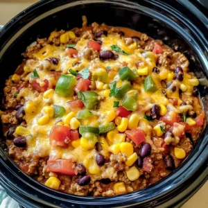 Irresistible Slow Cooker Taco Casserole 4 Ingredients Easy Delicious