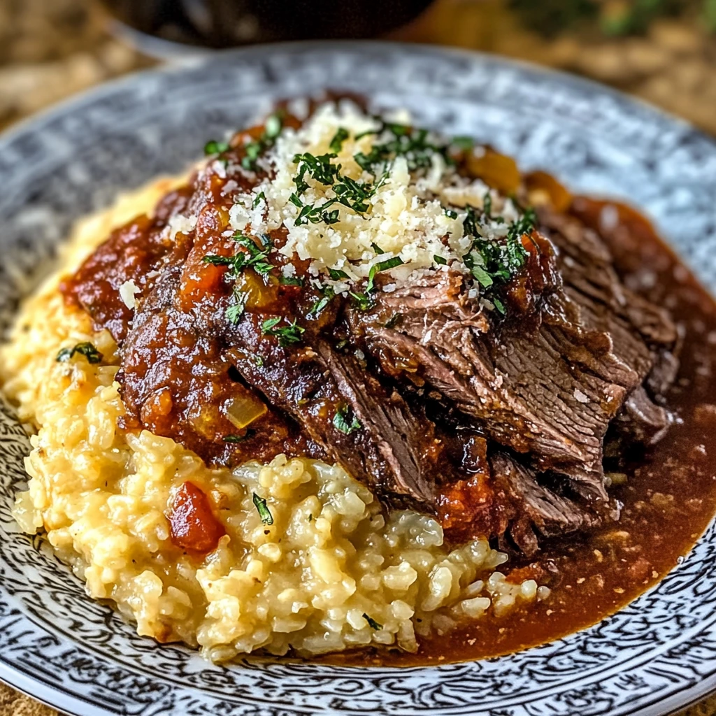 Italian Pot Roast and Parmesan Risotto 4 Servings Ultimate Delicious