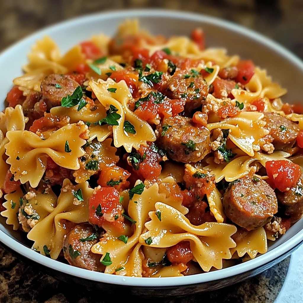 Savor the Bold Flavors of Italian Sausage with Bow Tie Pasta 4 Italian Sausage with Bow Tie Pasta 30 Minutes Ultimate Delicious