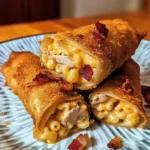 Monster Chicken Bacon Mac N Cheese Stuffed Egg Rolls – 12 Ingredients!