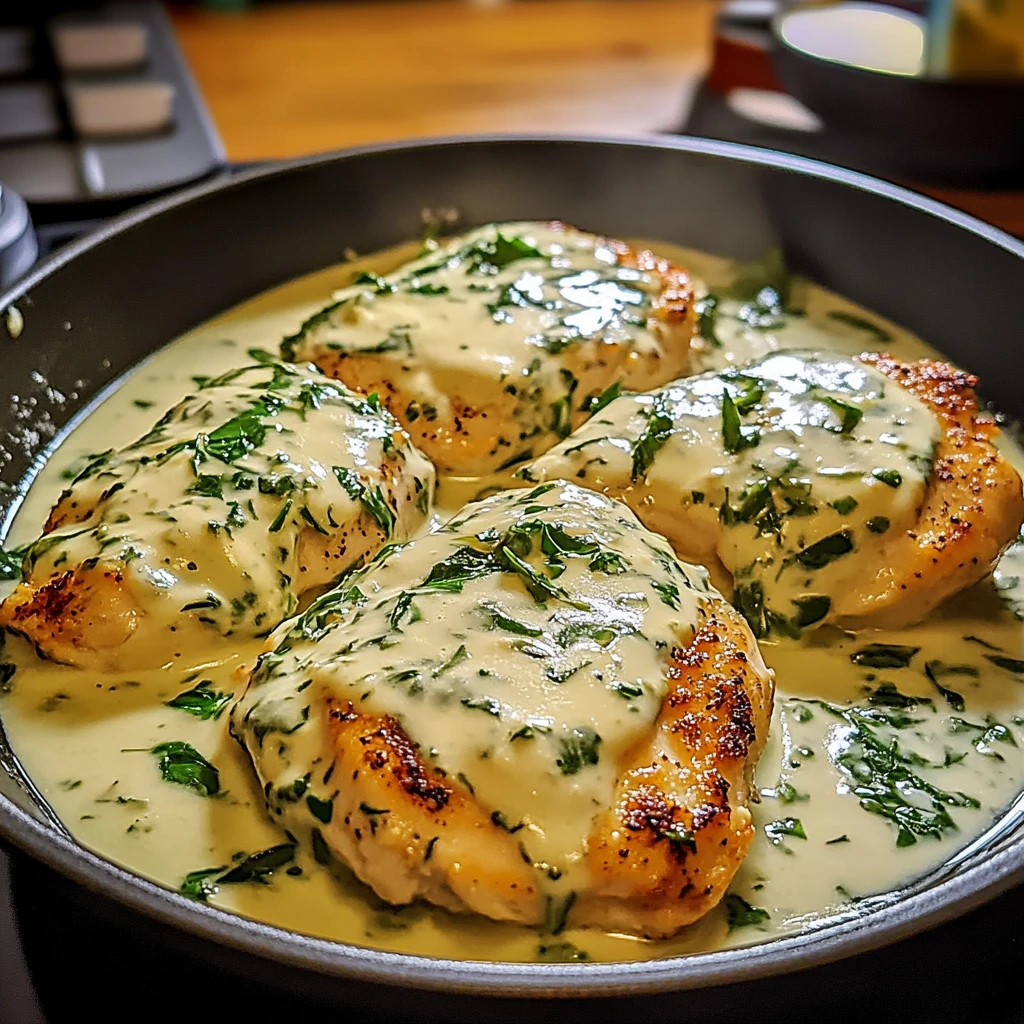 Mozzarella Chicken in Basil Cream Sauce 30 Minutes Easy Delicious