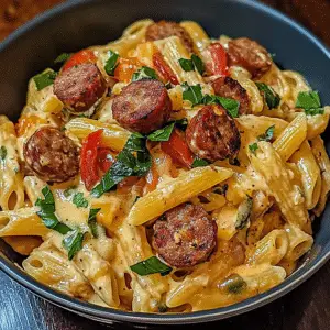 One Pot Creamy Cajun Sausage Pasta 30 Minutes Easy Delicious