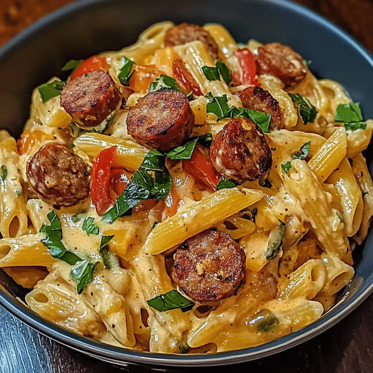 One Pot Creamy Cajun Sausage Pasta 30 Minutes Easy Delicious