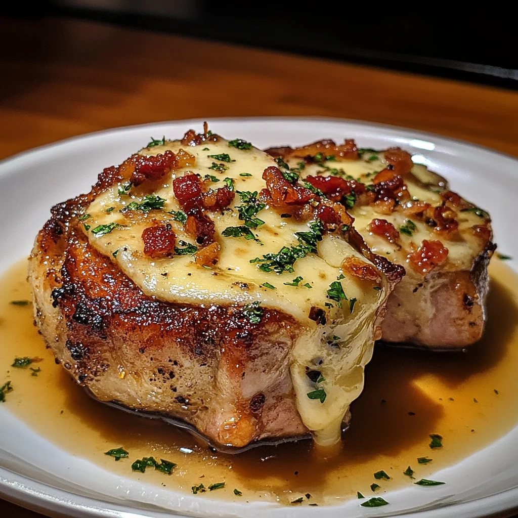Pork Chops Stuffed with Smoked Gouda and Bacon - 30 Minutes Easy Delicious