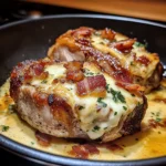Pork Chops Stuffed with Smoked Gouda and Bacon - 30 Minutes Easy Delicious